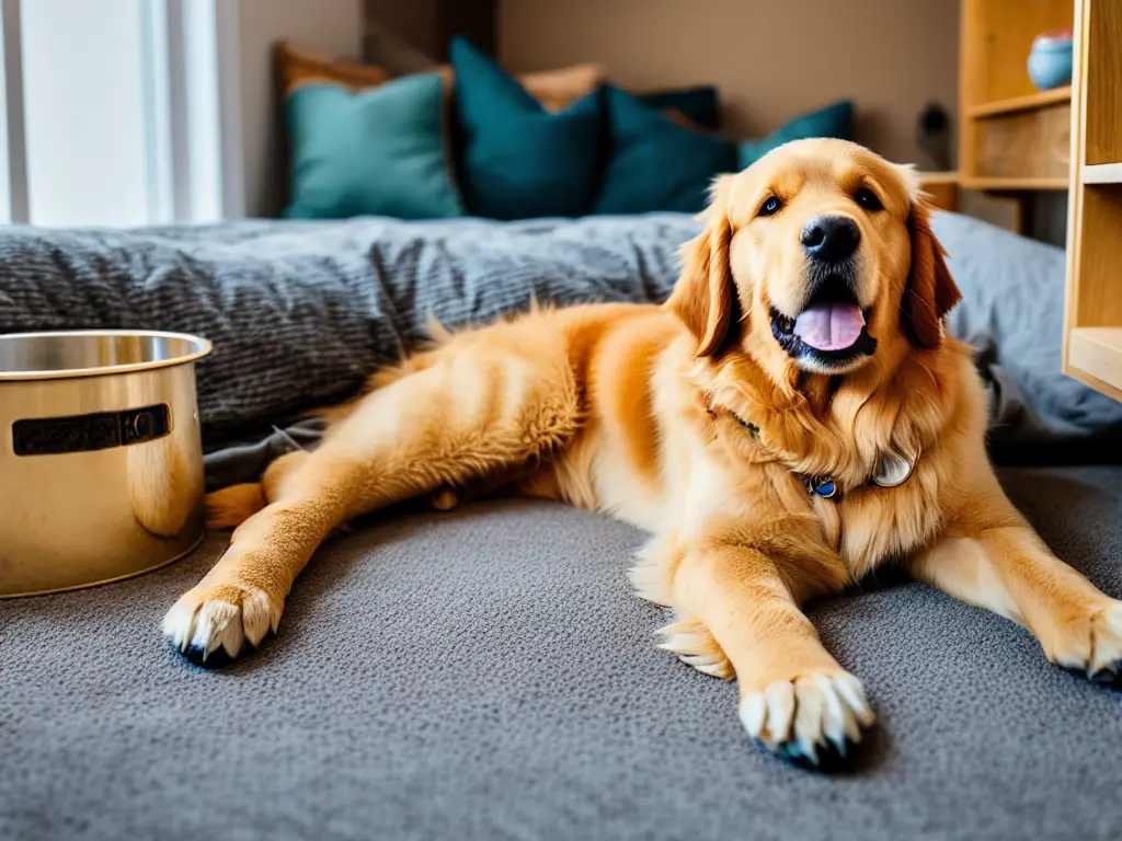 A calm environment for a Golden Retriever