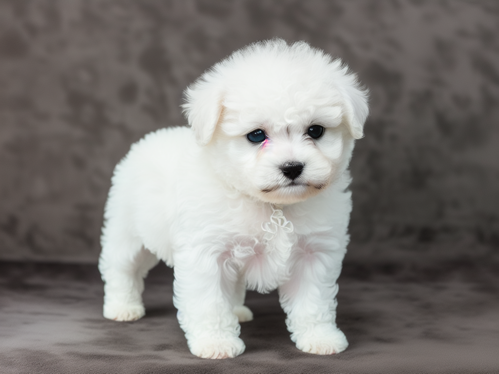 A heart melting picture of a White Bichon Frise puppy