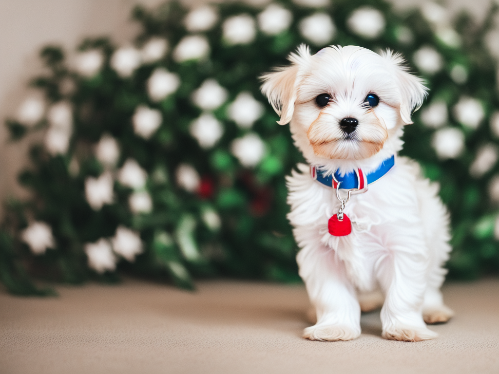 A heartwarming picture of a Maltese puppy
