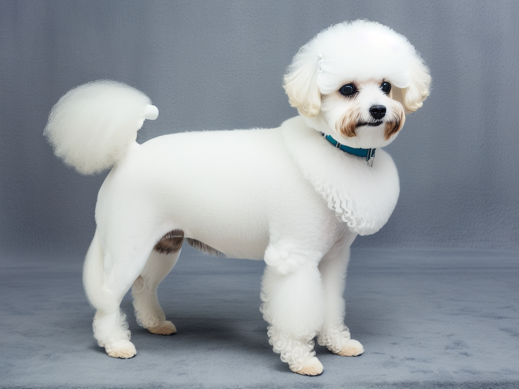 Bichon Frise with a professional grooming cut
