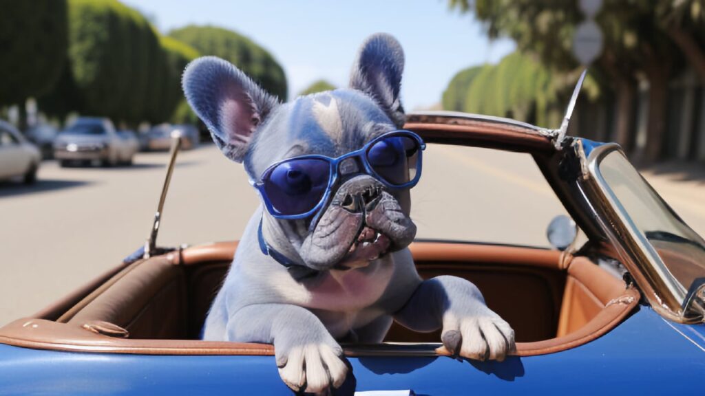 Cute Blue French Bulldog