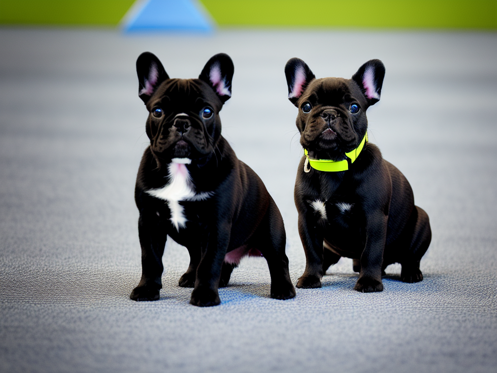 French Bulldog Puppy at obedience training