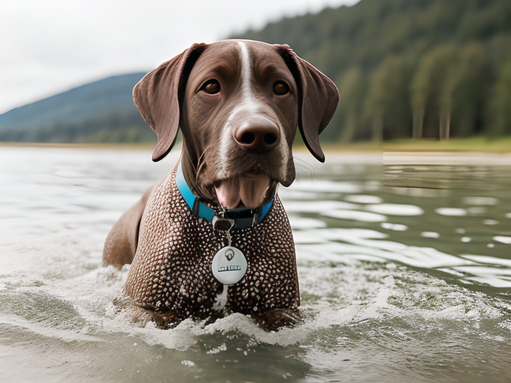German Shorthaired Pointer swimming