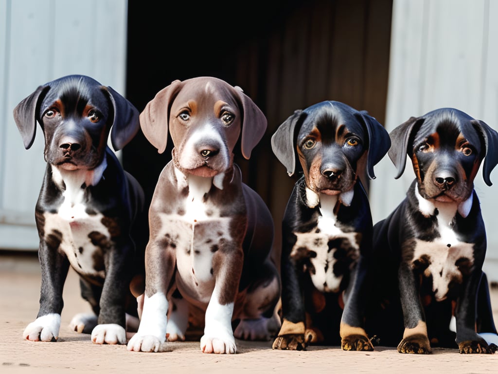 German Shorthaired Pointer with puppies