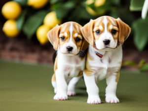 Lemon beagle puppy