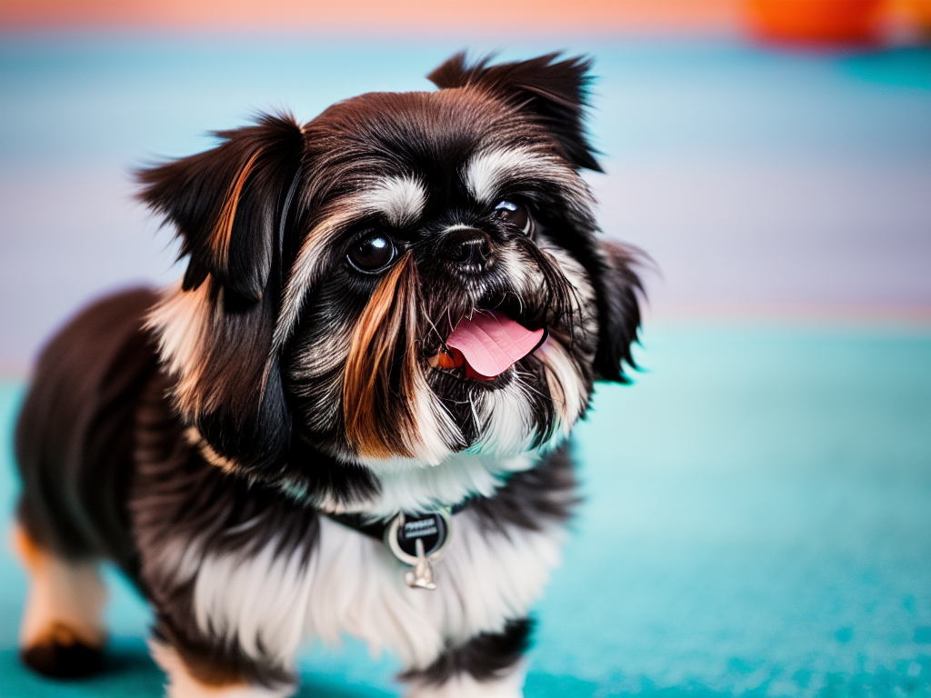 Shih Tzu positively responding to a treat reward during a training session illustrating the effectiveness of positive reinforcement in training