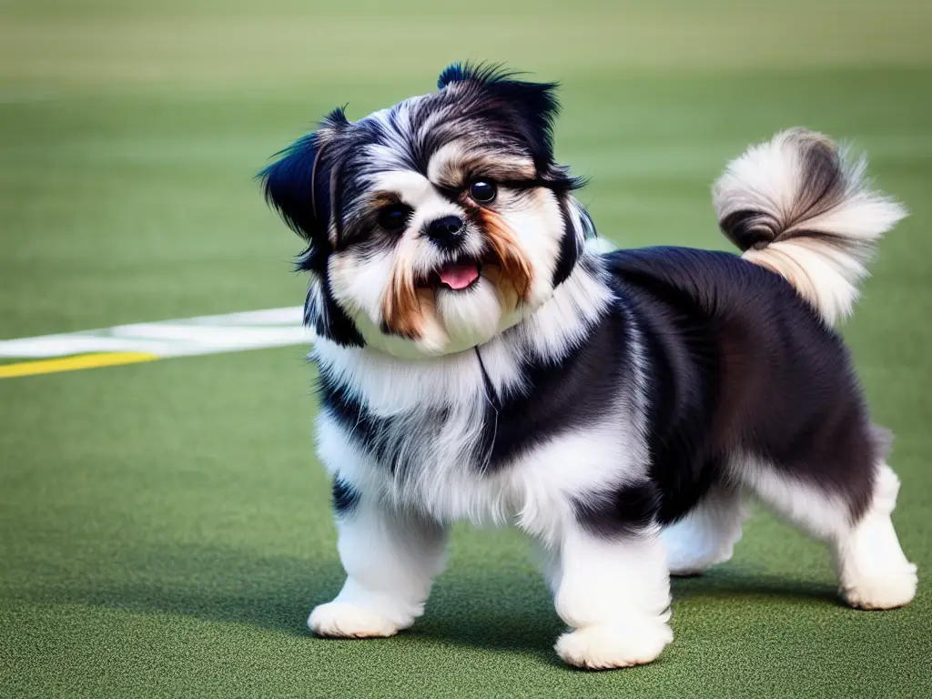 Shih Tzu responding positively to a reward during a training session