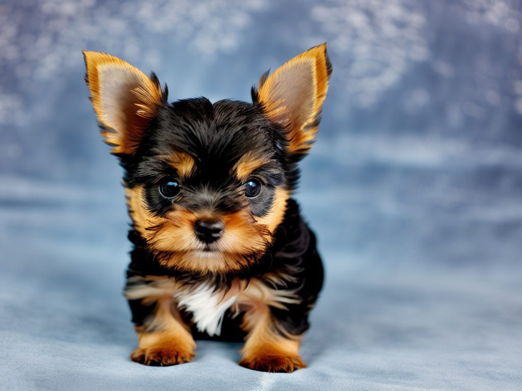 Teacup Yorkshire Terrier at the vet