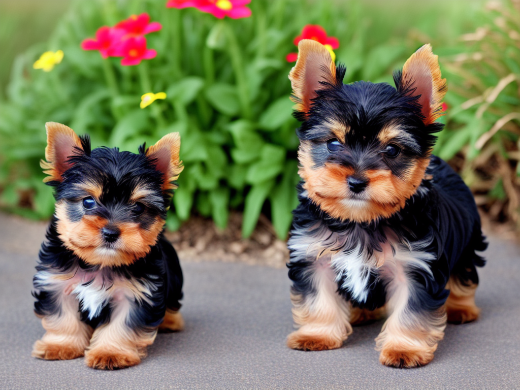 Yorkshire Terrier Puppy at the farm