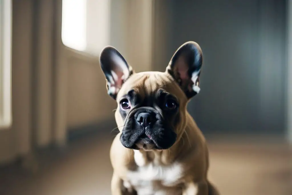 A French Bulldog puppy struggling with separation anxiety