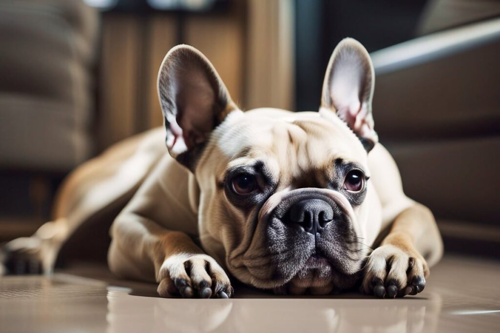 A French Bulldog showing its calm demeanor