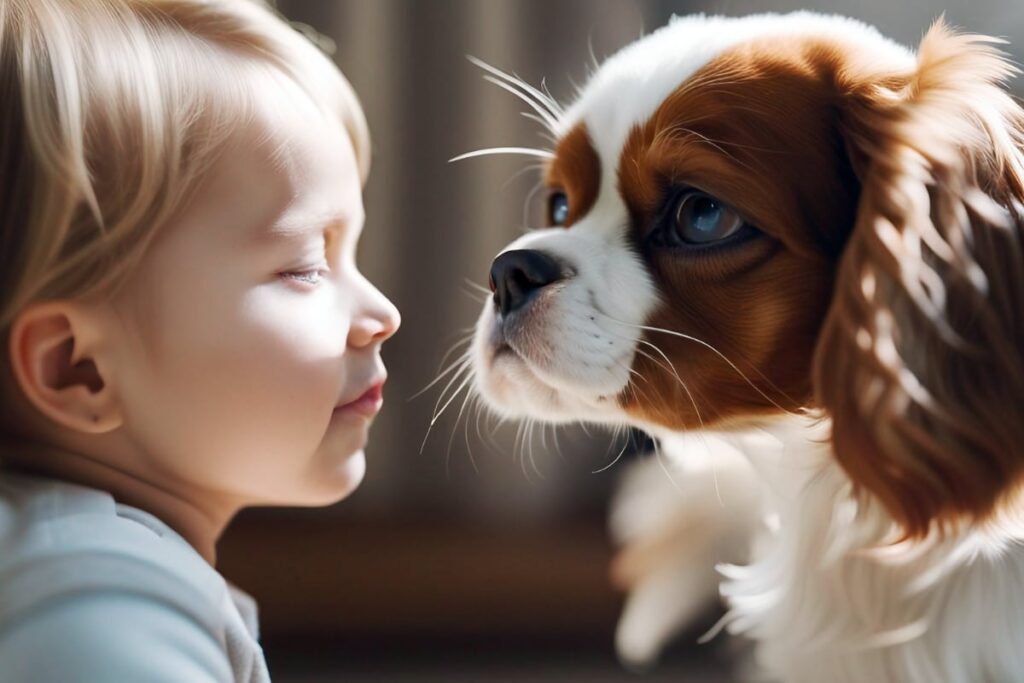 Cavalier King Charles Spaniel With a Child