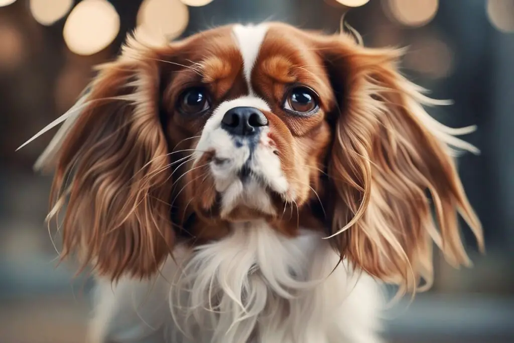 Cavalier King Charles Spaniel with expressive eyes and long feathered ears