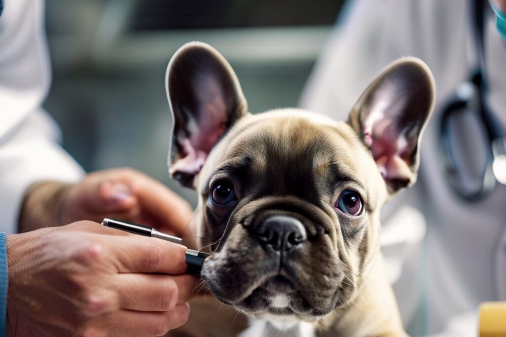 Frenchie Puppy at the Vet