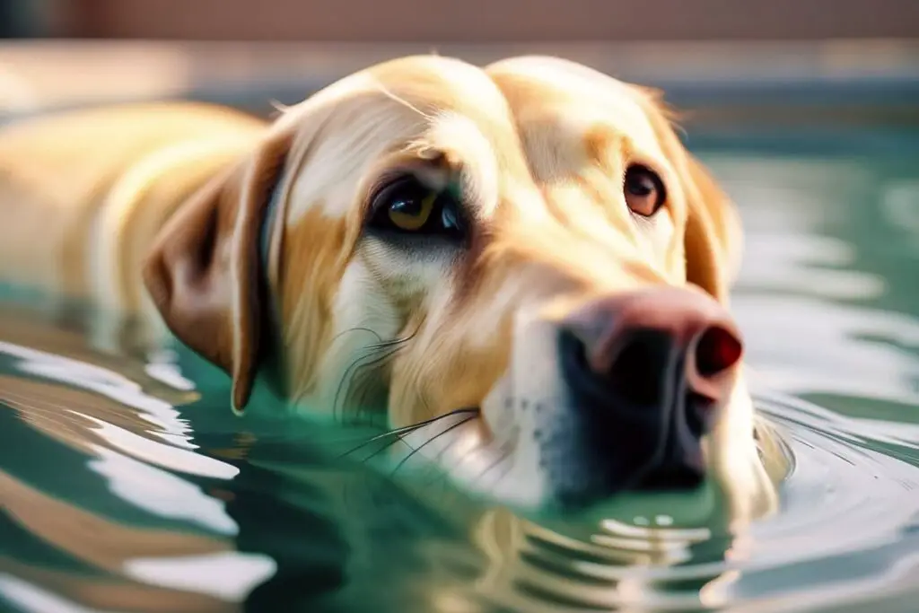 Labs love the water