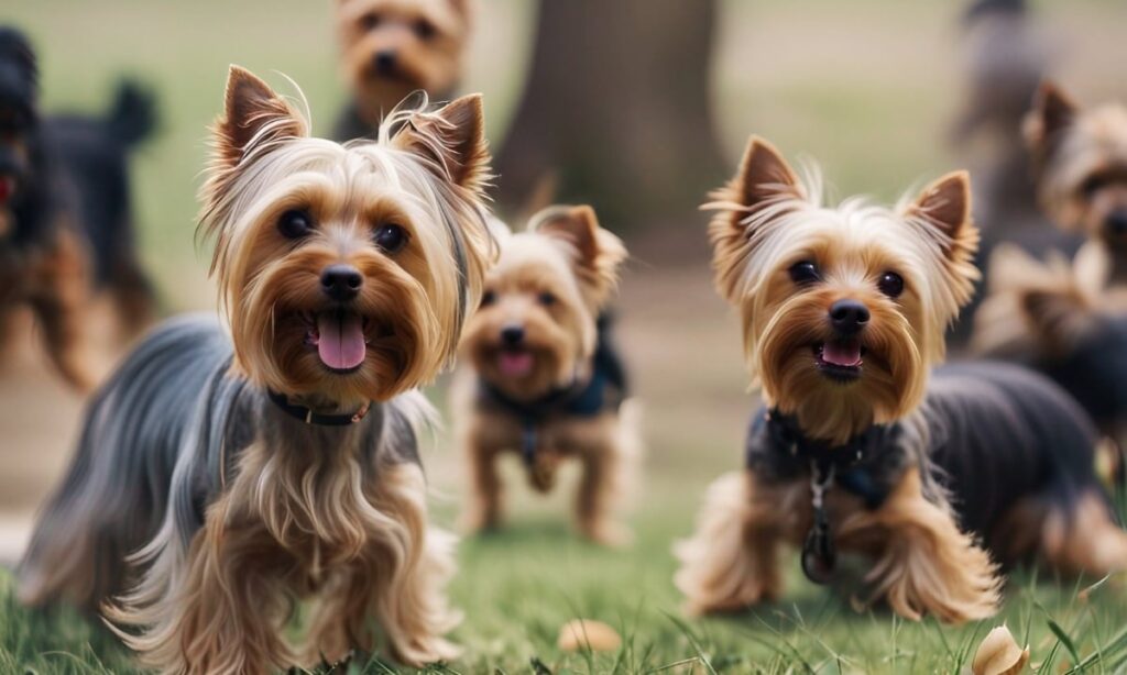 Yorkie Terrier Party in the Park