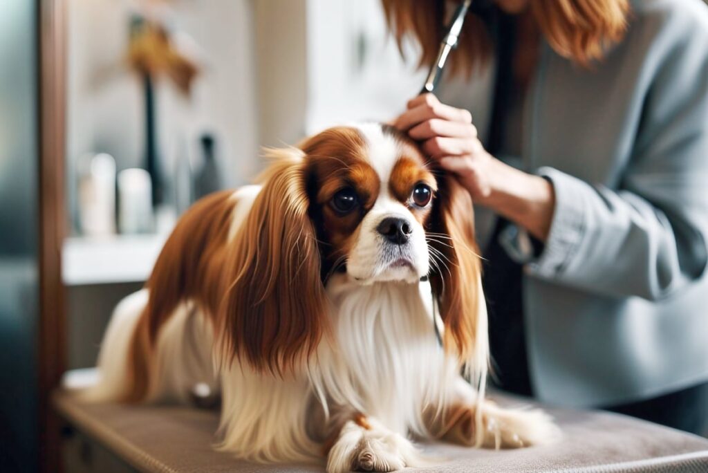 distinguishing features of Cavalier King Charles Spaniels is their beautiful coat