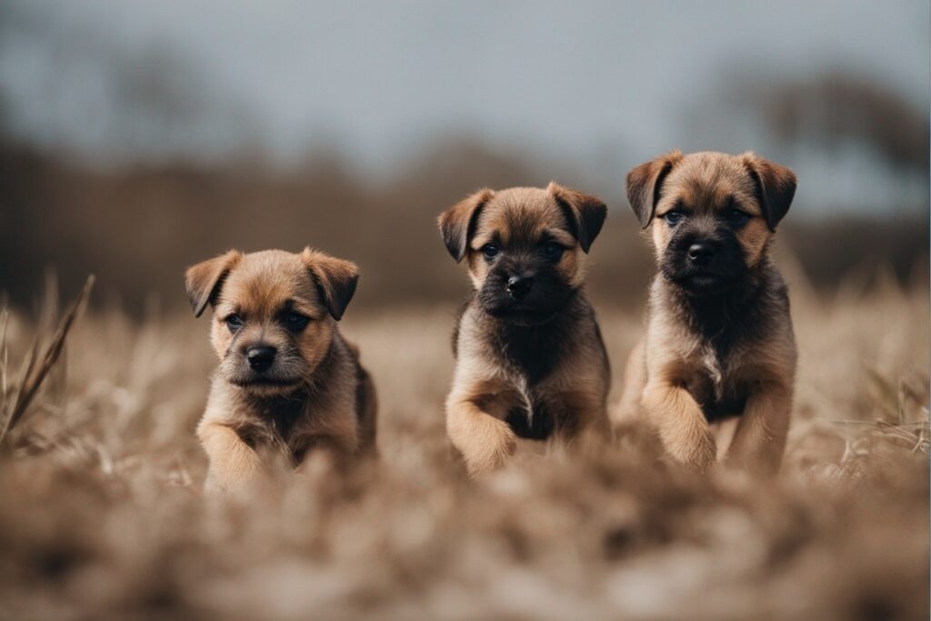 Border Terrier puppy training 1
