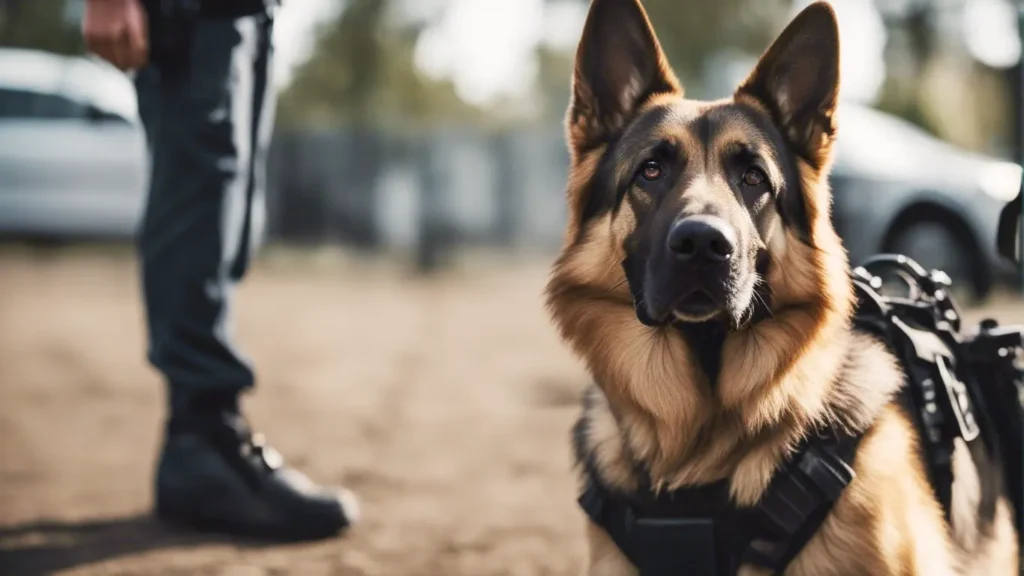 German Shepherd police dog
