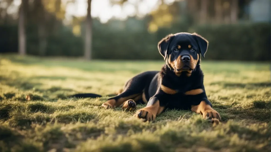 Give your energetic Rottweiler adequate outlets with regular exercise