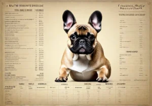 A daily routine chart for a French Bulldog including designated times for