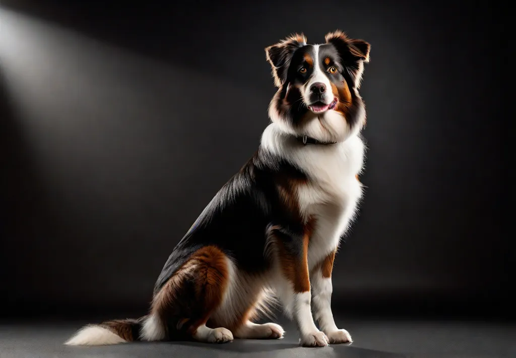 An animated image of clicker training in action where an Australian Shepherd